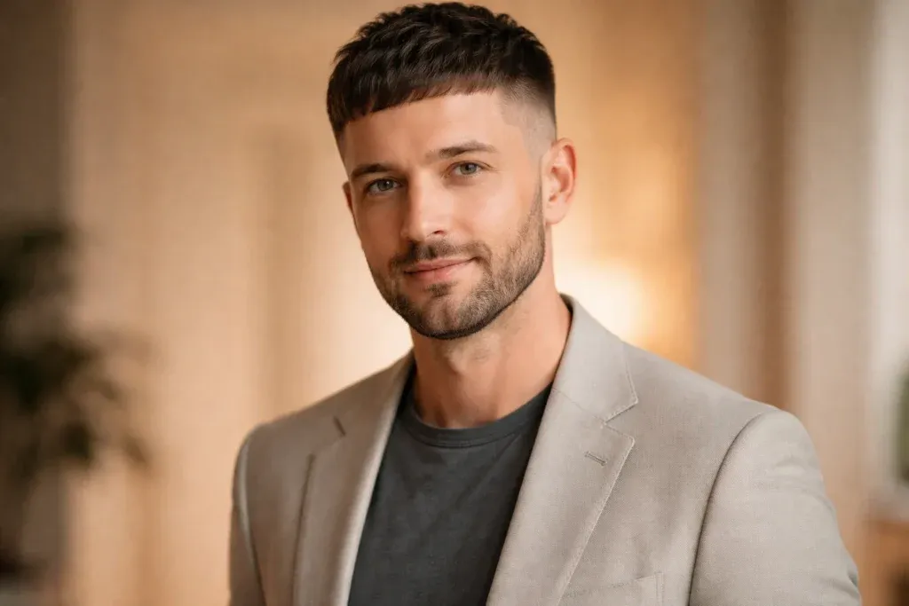 The Low Fade French Crop for Understated Sophistication