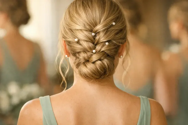 The French Braid into Low Bun
