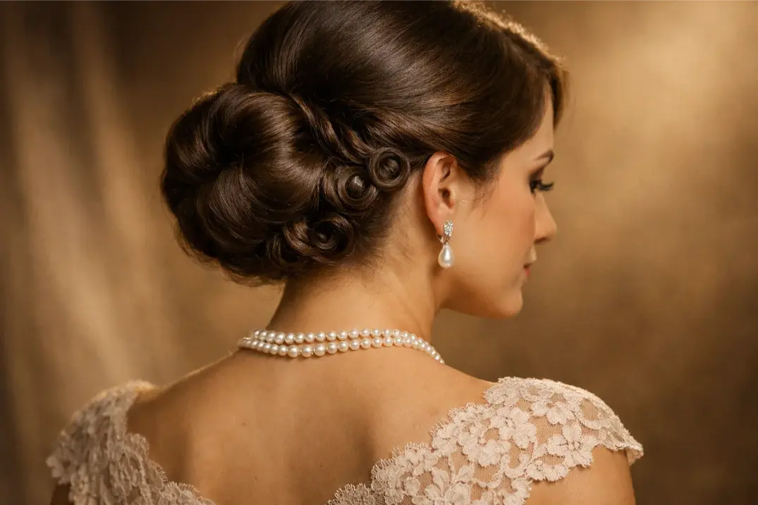 Vintage Chignon With Pin Curls