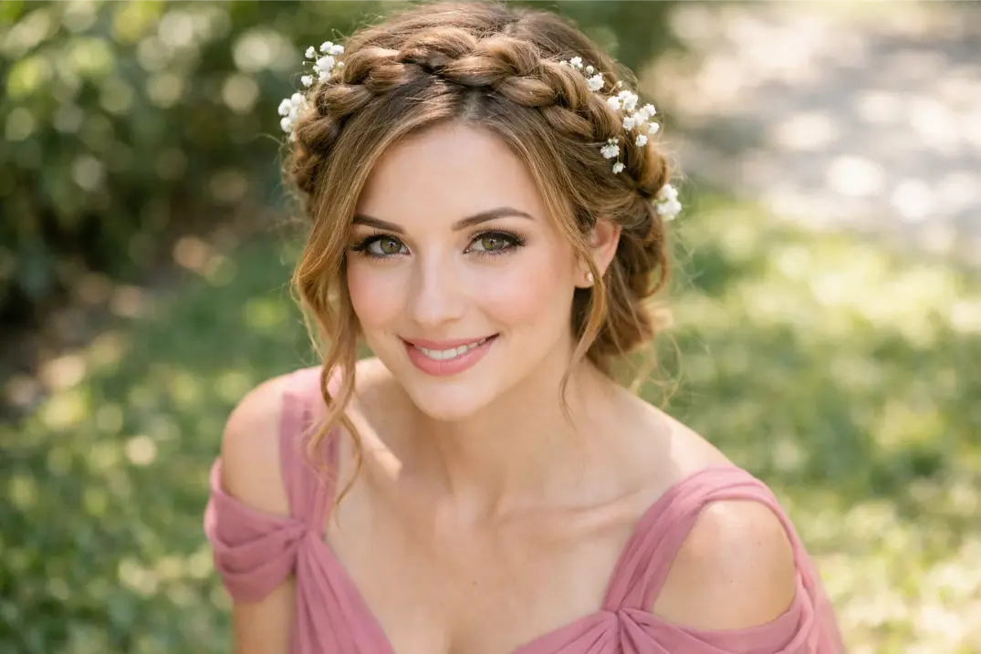 Braided Crown Updo