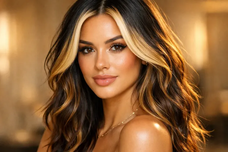 Golden Honey Balayage with Money Piece