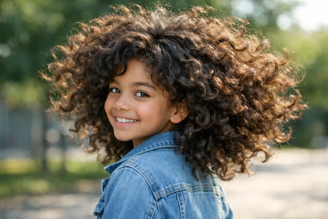 The Curly Bob with Curtain Bangs