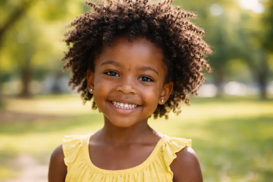 The Curly Half-Up Trim Style