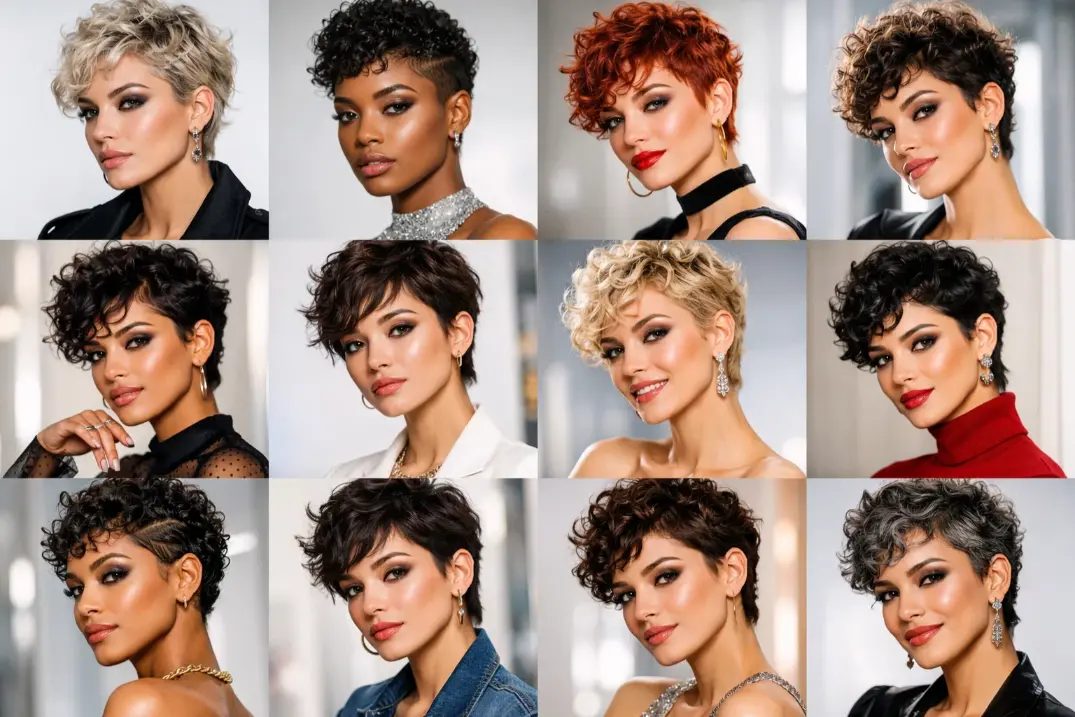 The Classic Tapered Curly Pixie