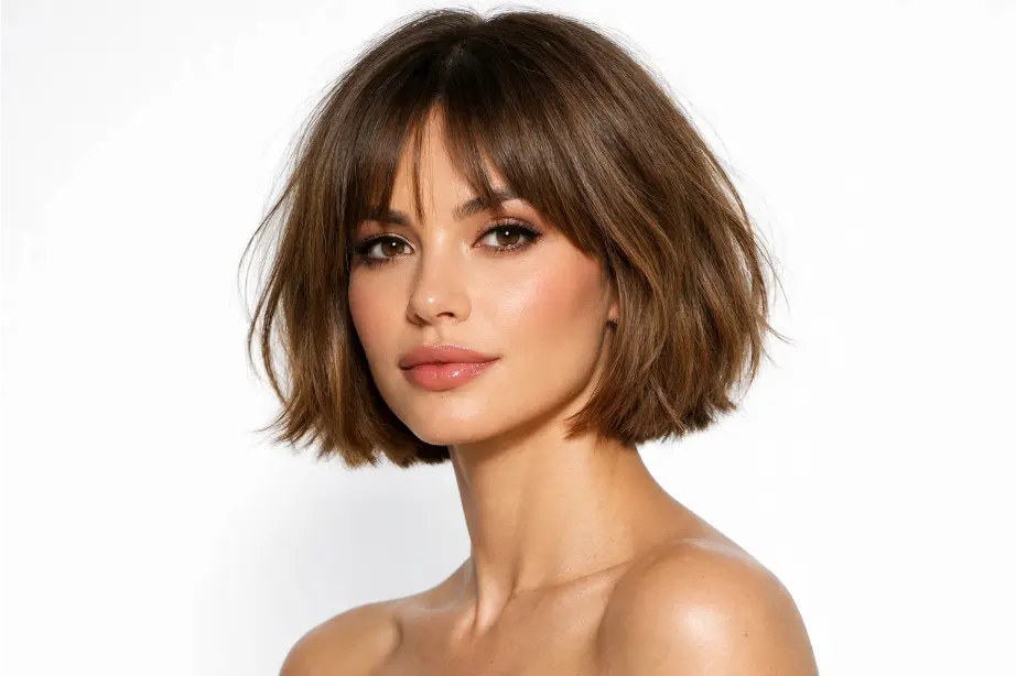 Shag Cut with Curtain Bangs