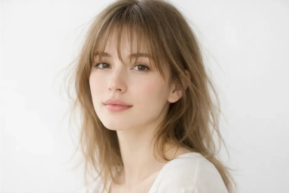 Heavy Curtain Bangs for Thick Hair