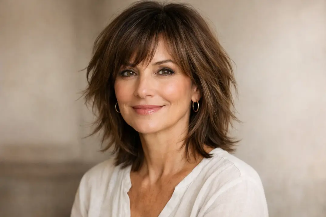 Textured Crop with Wispy Fringe