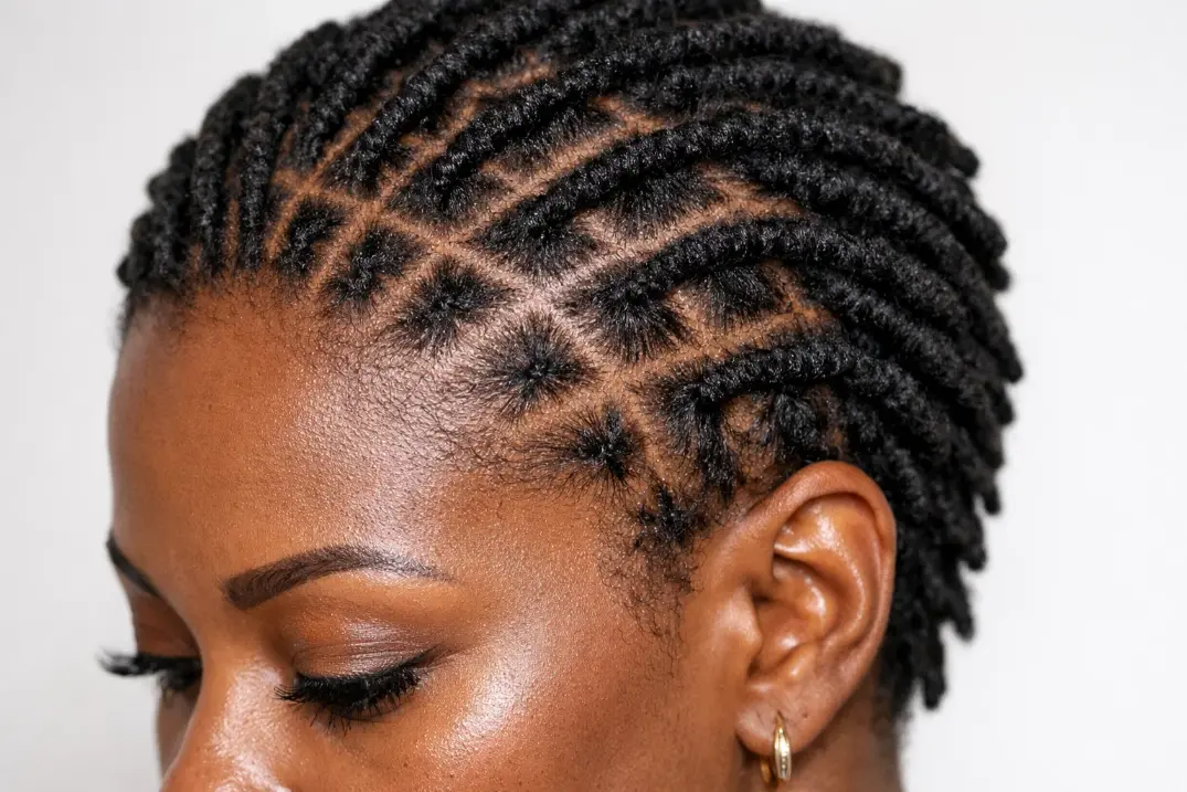 Interlocked Locs on Short Hair