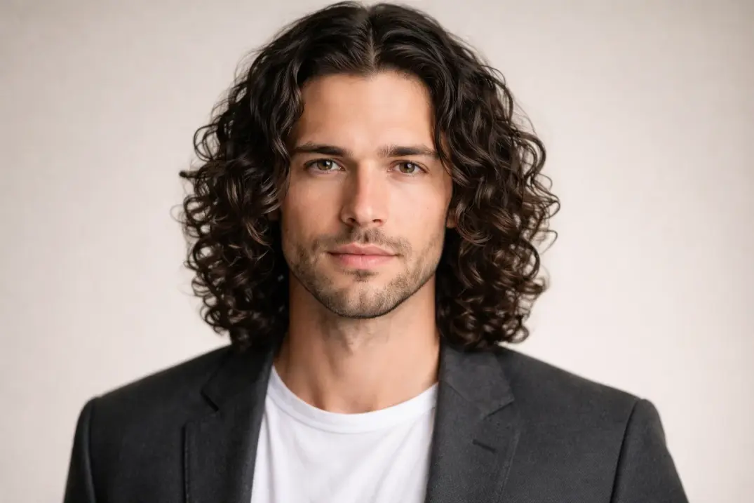 Long Curly Taper Fade