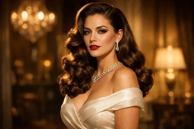 Voluminous Old Hollywood Curls