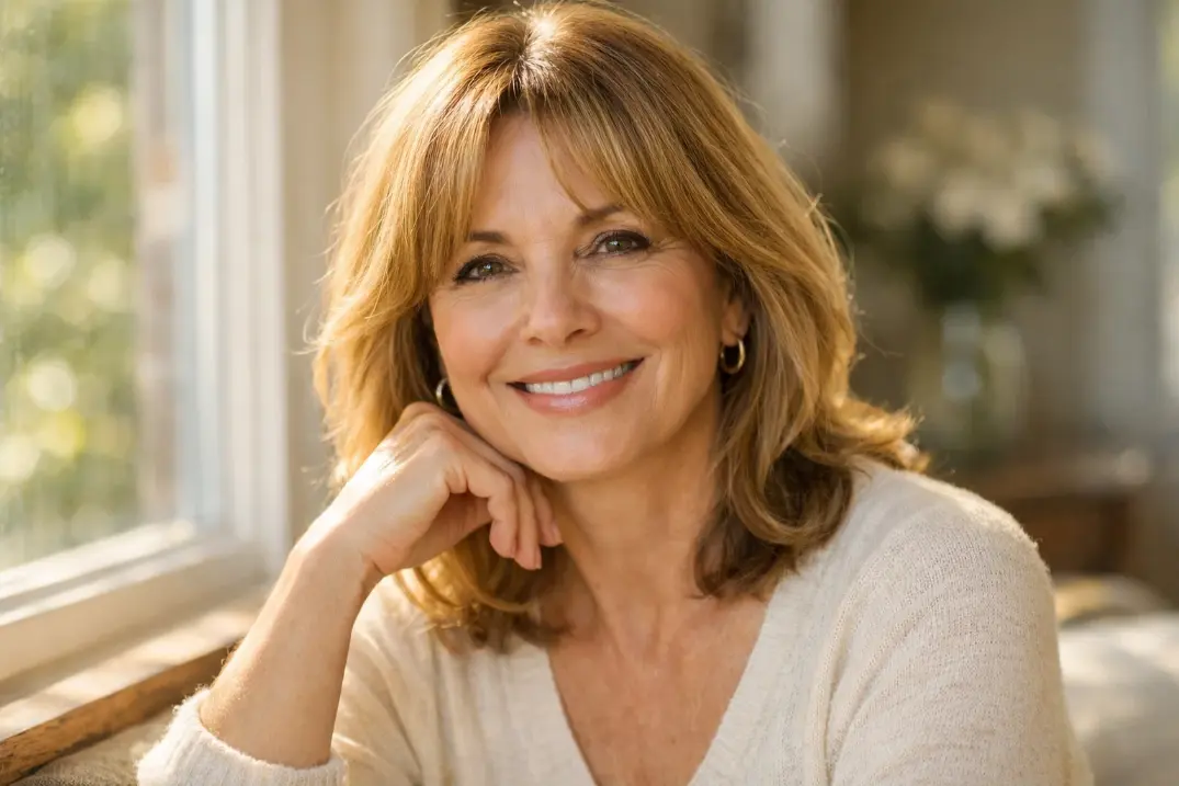 Medium Length with Curtain Bangs