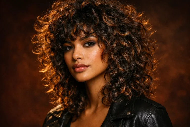 The Textured Wolf Cut on Curly Hair