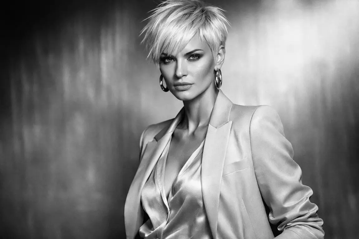 The Sharon Stone Bleach Blonde Pixie