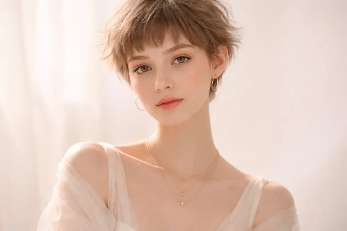 The Elfin Crop with Baby Bangs