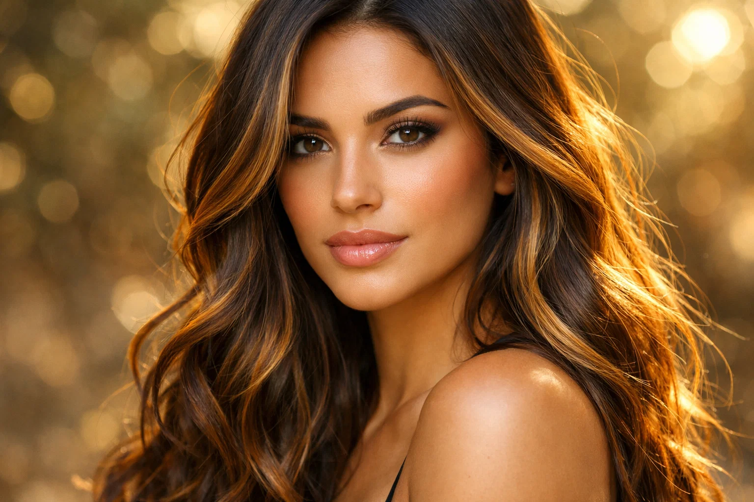 Sunlit Caramel Balayage