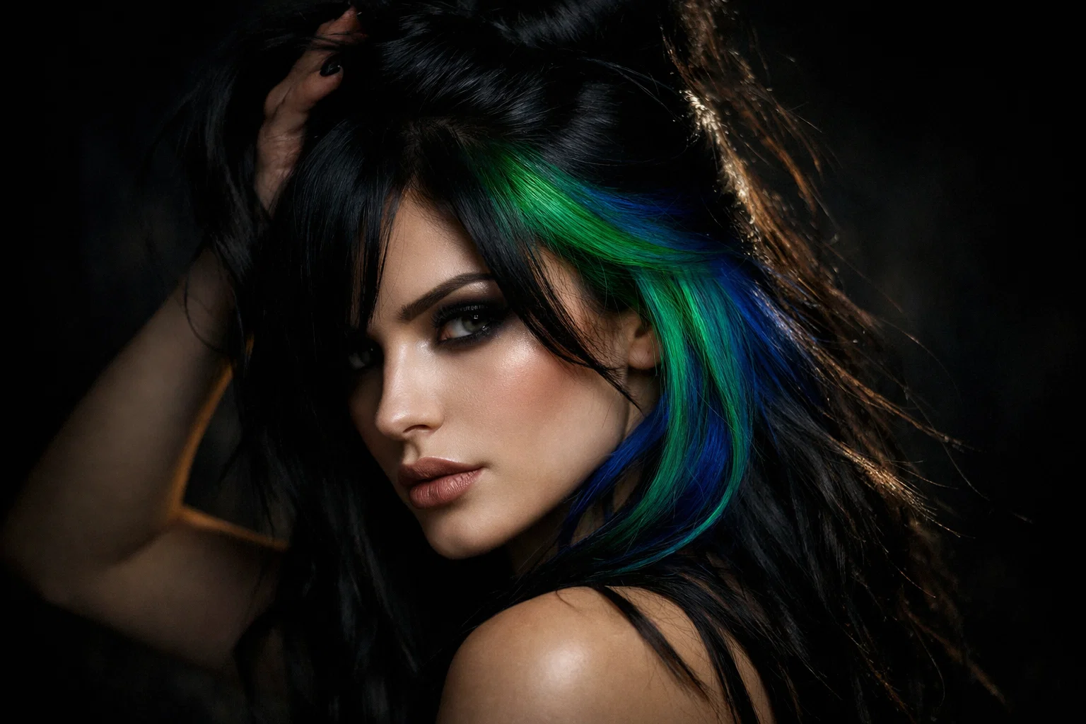 Peekaboo Highlights in Jewel Tones