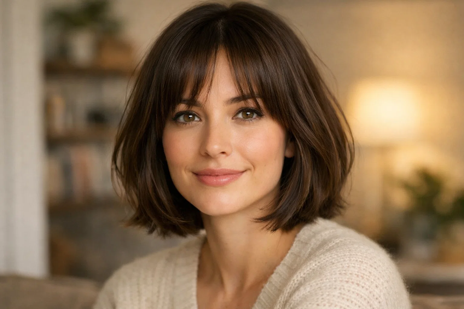 The Bob with Curtain Bangs