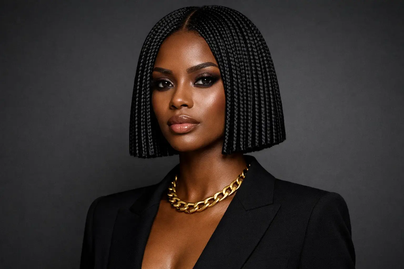 The Blunt Cut Short Box Braids