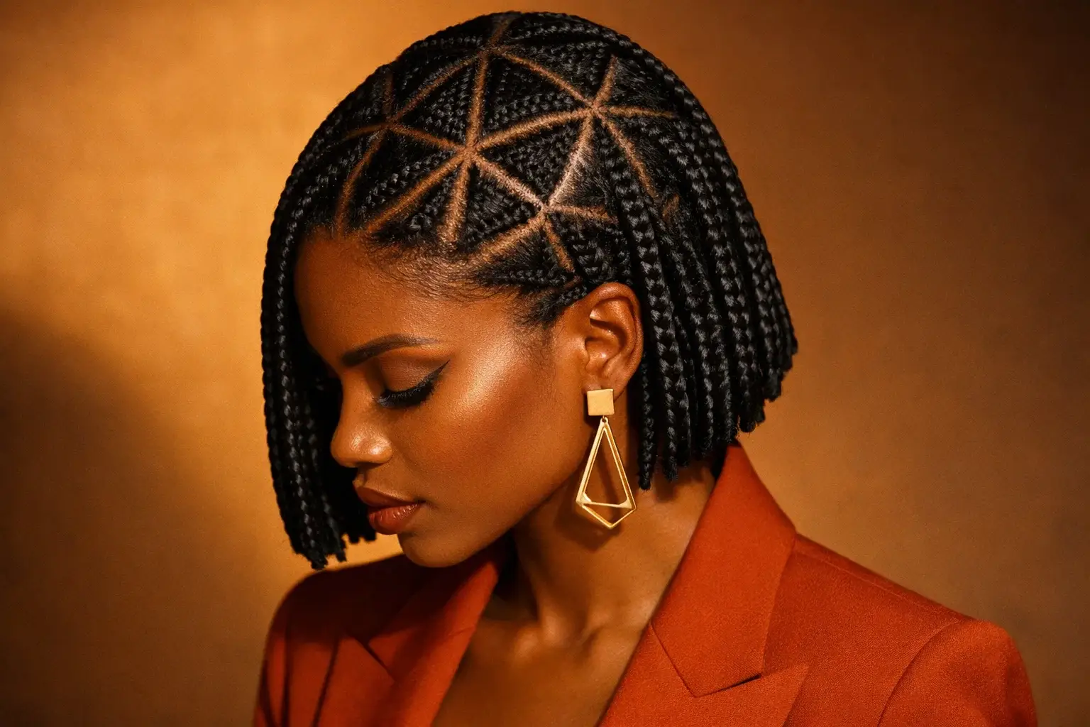 Triangle Short Box Braids