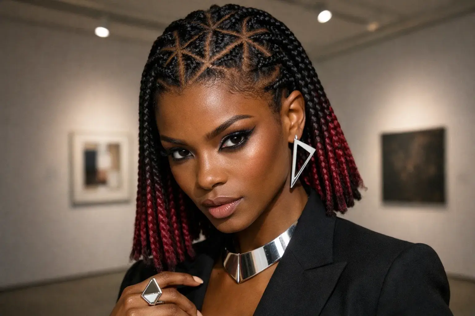 Triangle Box Braids