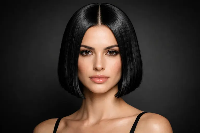 The Sleek Center Part Bob