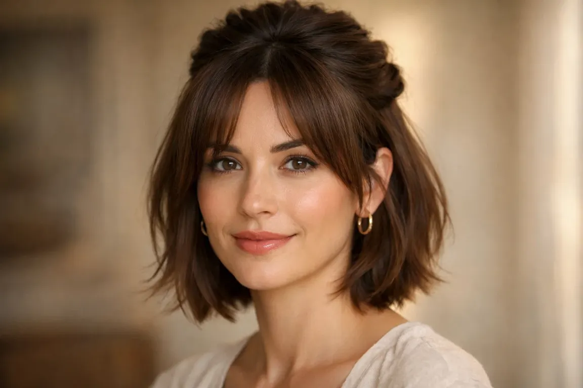 The Half Up Half Down Updo