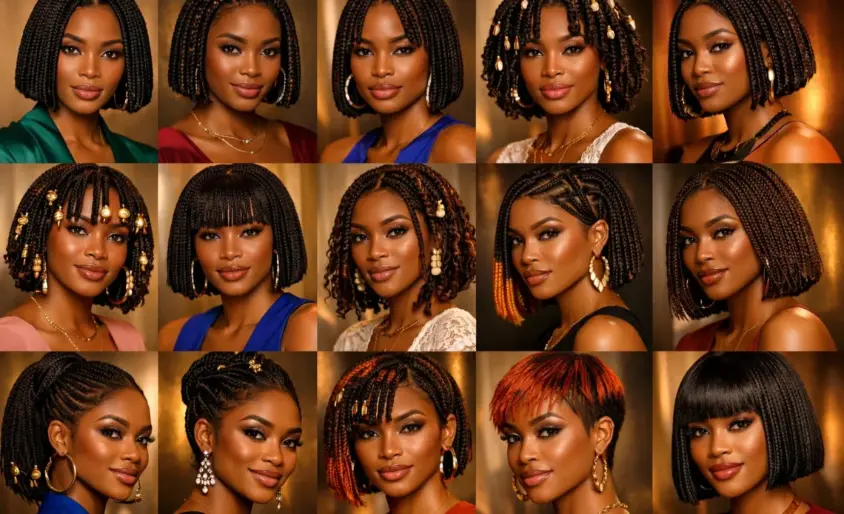 16 Gorgeous Ideas for Short Box Braids Hairstyles Now