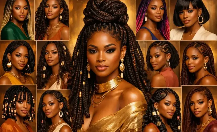 13 Stylish Ideas for Box Braids Styles for Black Women