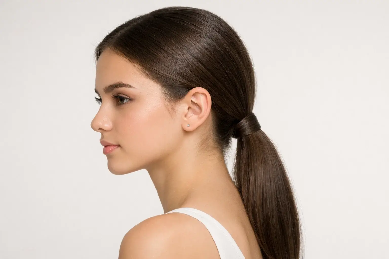The Low Ponytail with a Wrap