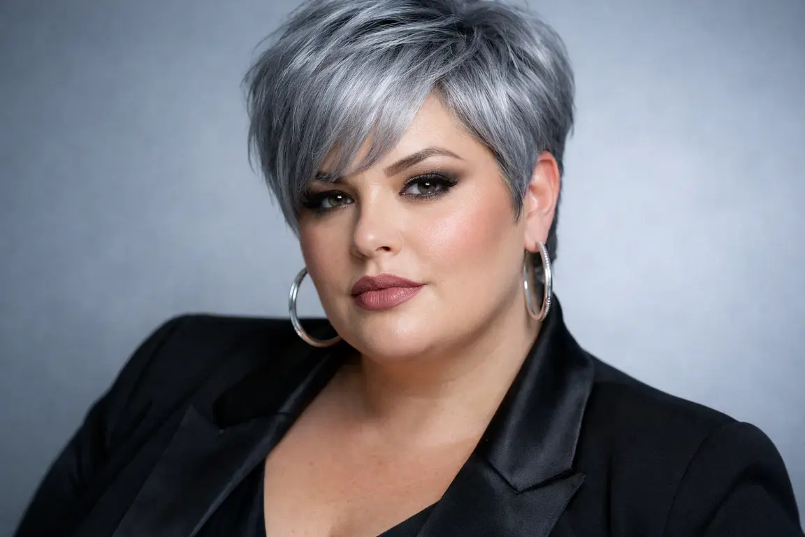 The Textured Pixie for Silver Hair