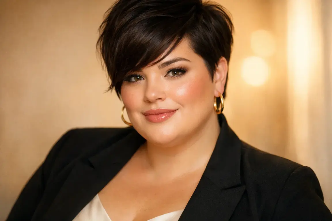 The Pixie Cut with Side Swept Bangs