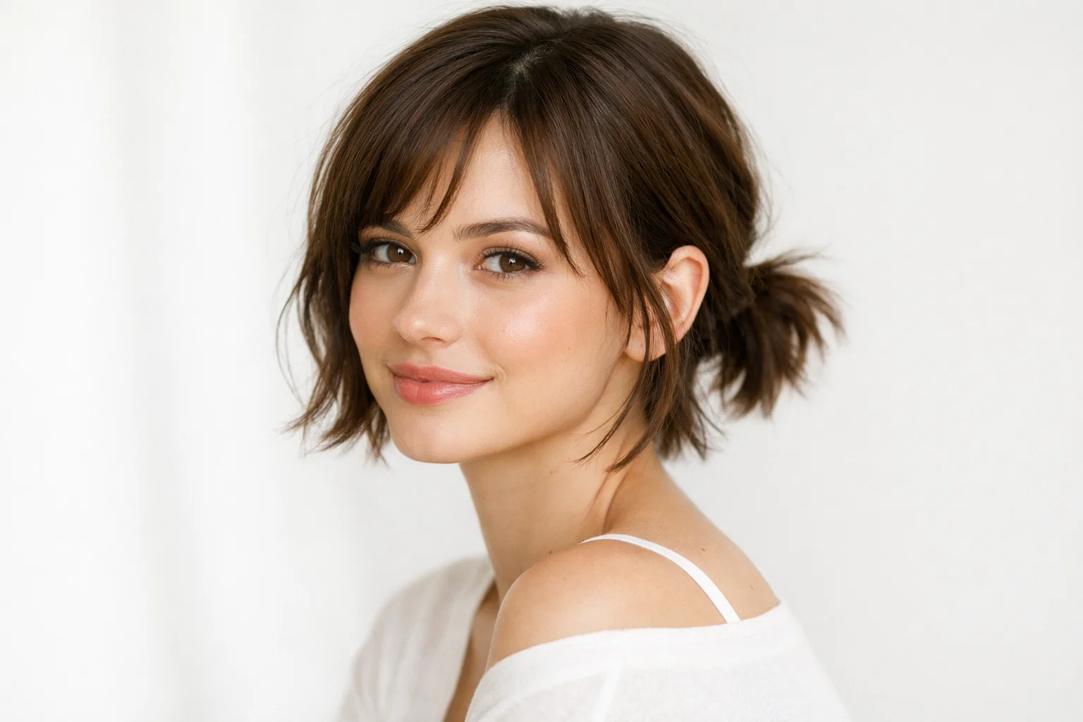 Messy Ponytail for Short Hair