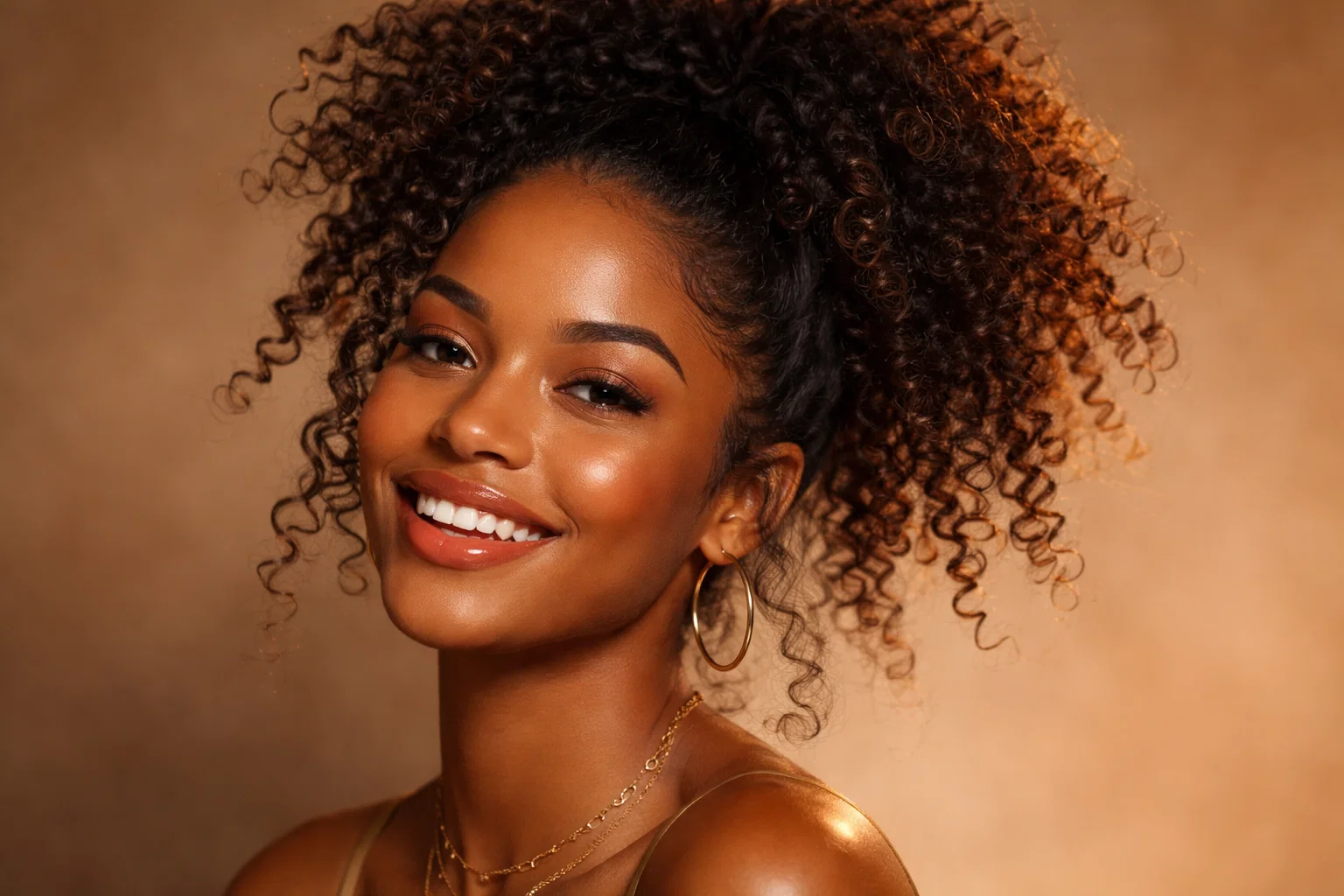 Curly Messy Ponytail