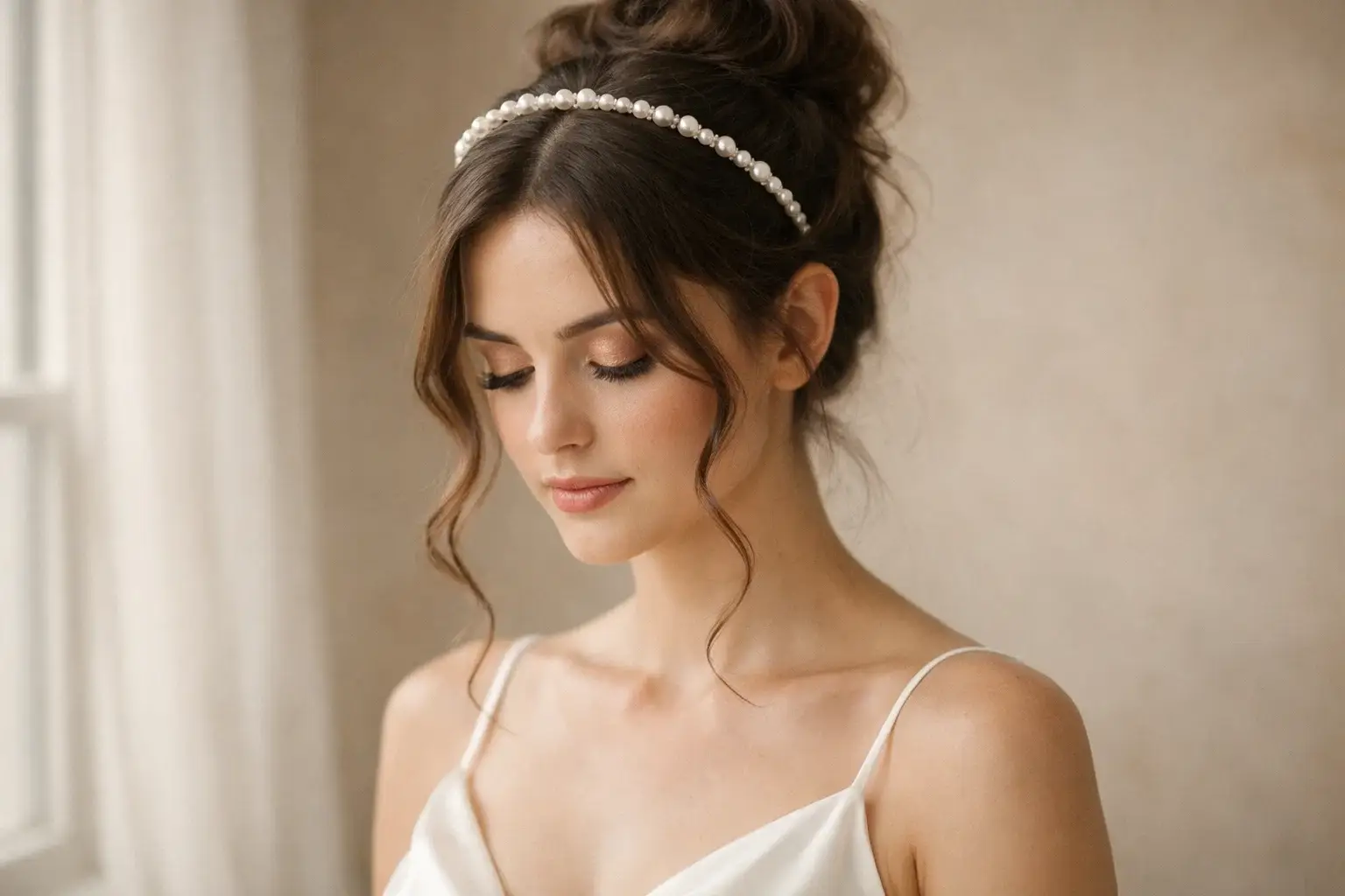 The Messy Bun with Face-Framing Tendrils