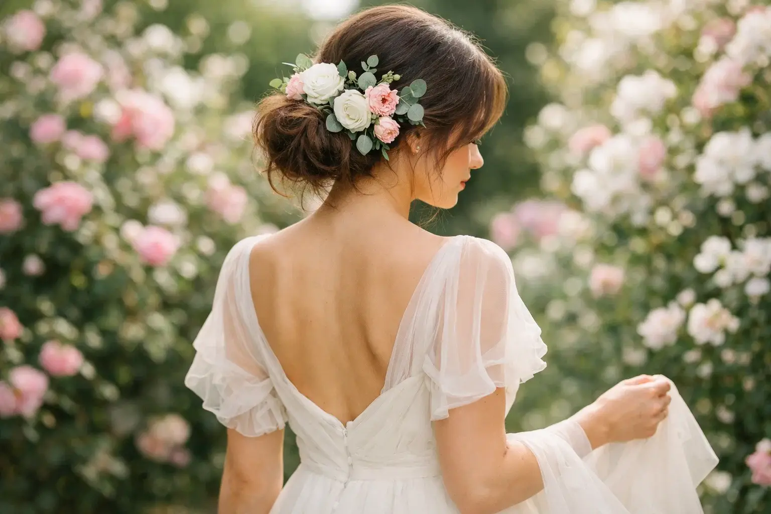 The Floral Messy Bun