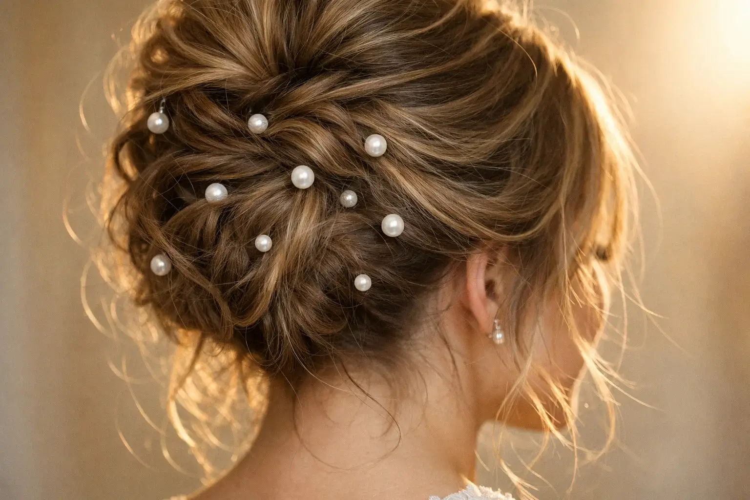 The Textured Bun with Pearls