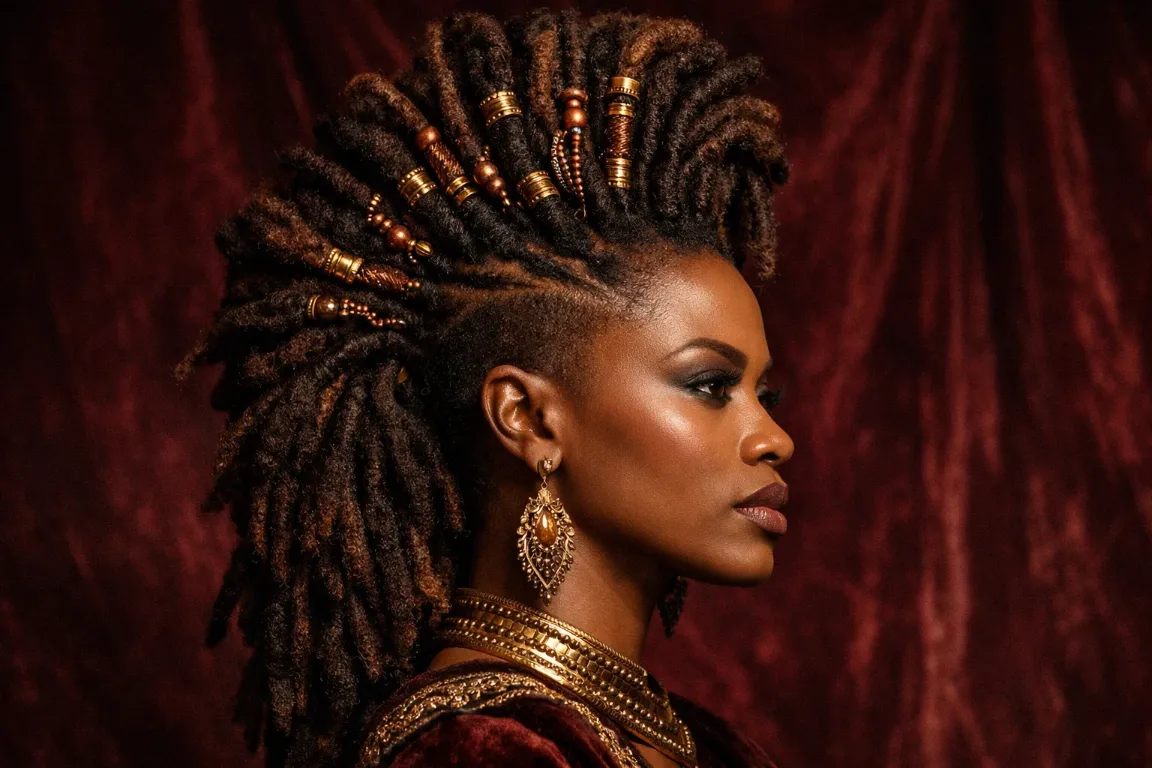 The Locs Mohawk Updo