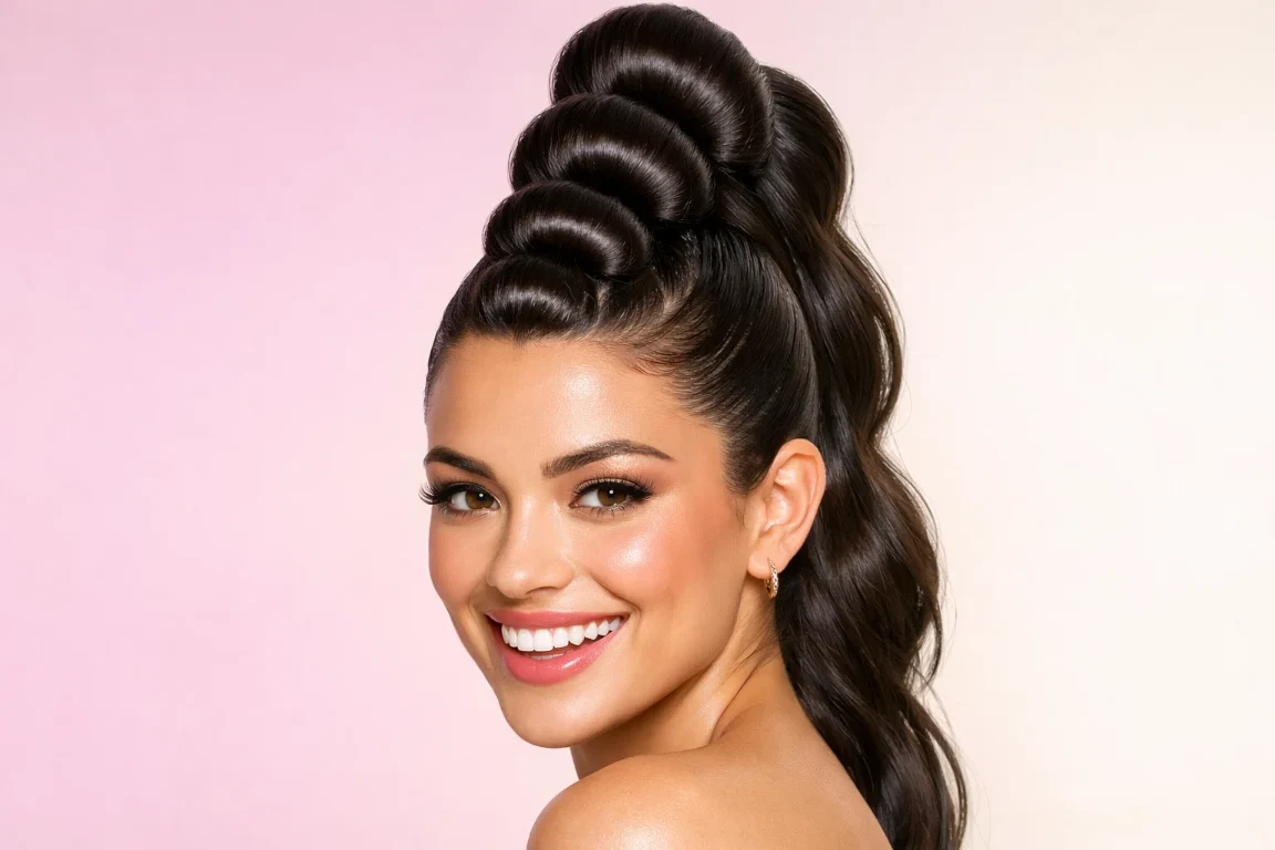 The Bubble Braid Mohawk Updo