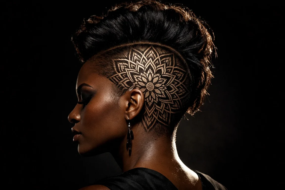 The Undercut Pattern Mohawk Updo