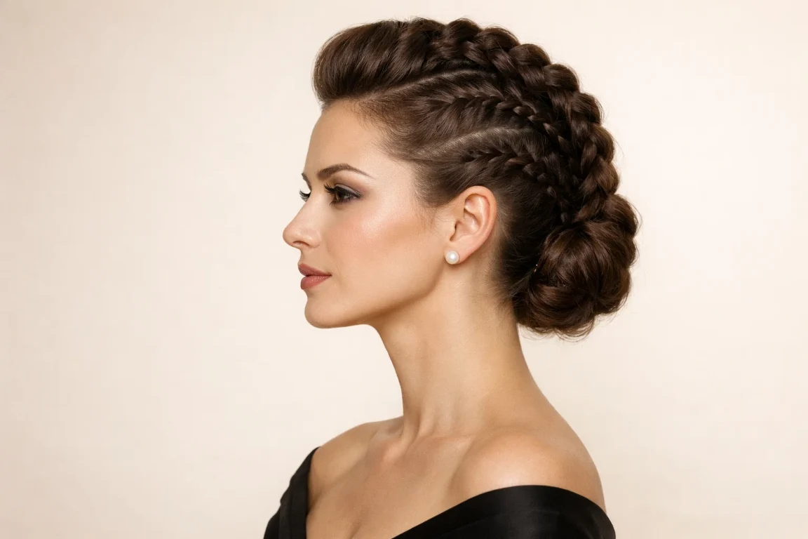 The French Braid Mohawk Updo