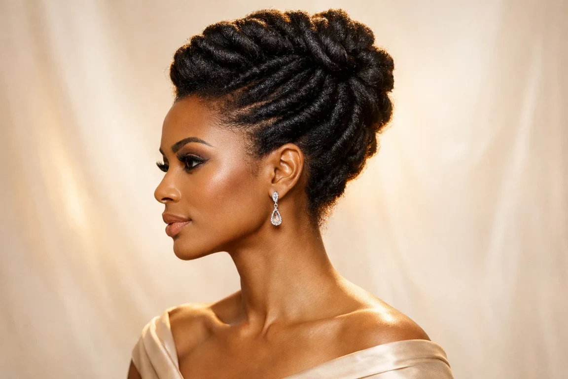 The Twisted Mohawk Updo