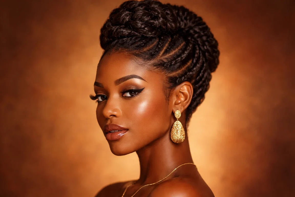 The Flat Twist Mohawk Updo