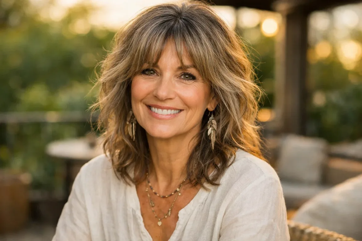 The Layered Shag with Bangs