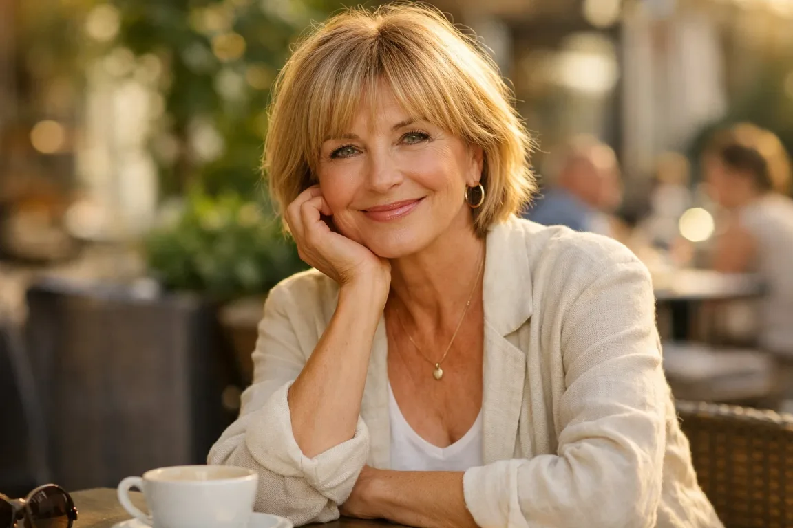 The Sandy Blonde Cropped Bob