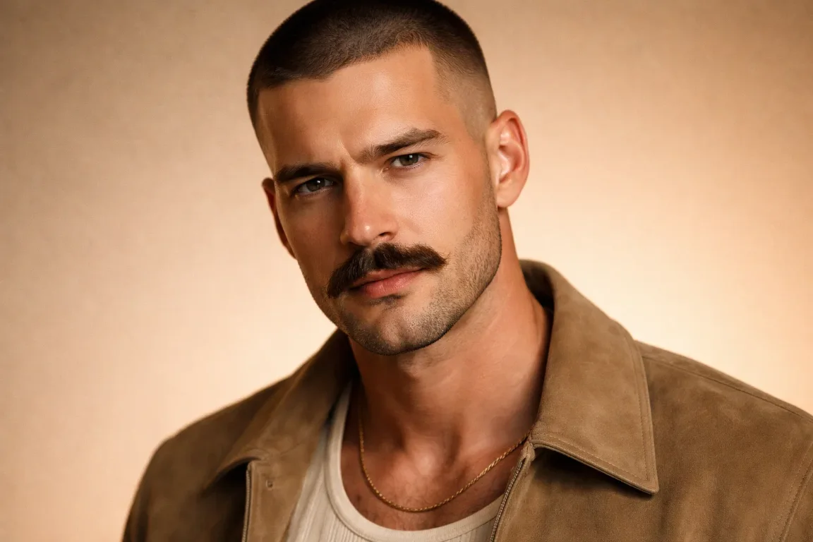 Buzz Cut with a Beardstache