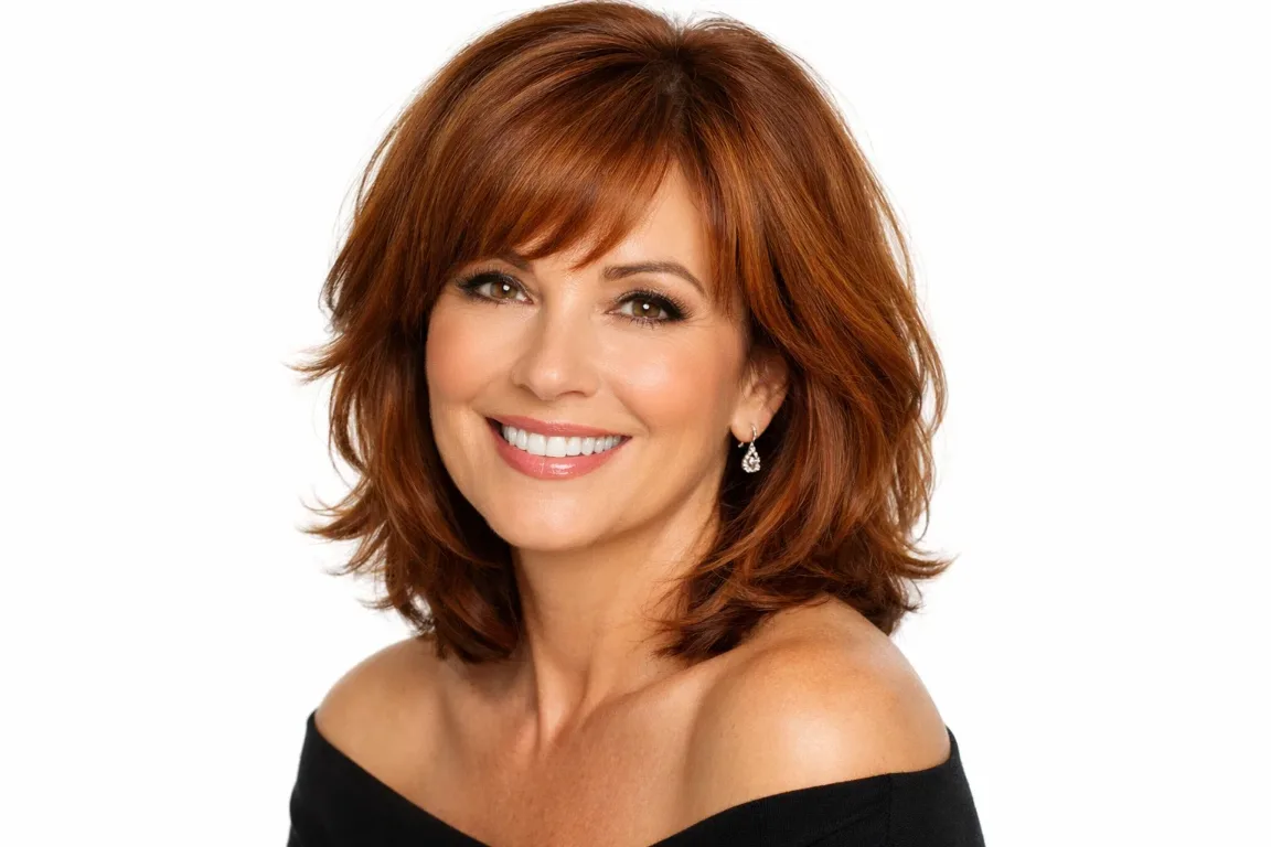 The Warm Copper Layered Shoulder Cut