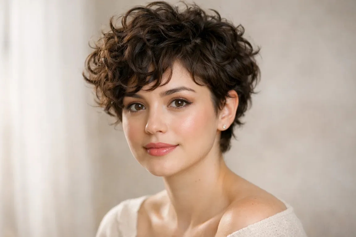 The Soft Curly Pixie