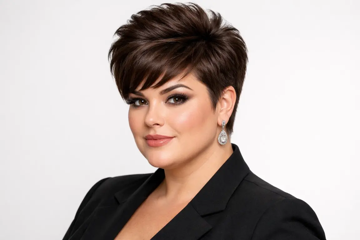 The Tapered Pixie with Crown Layers