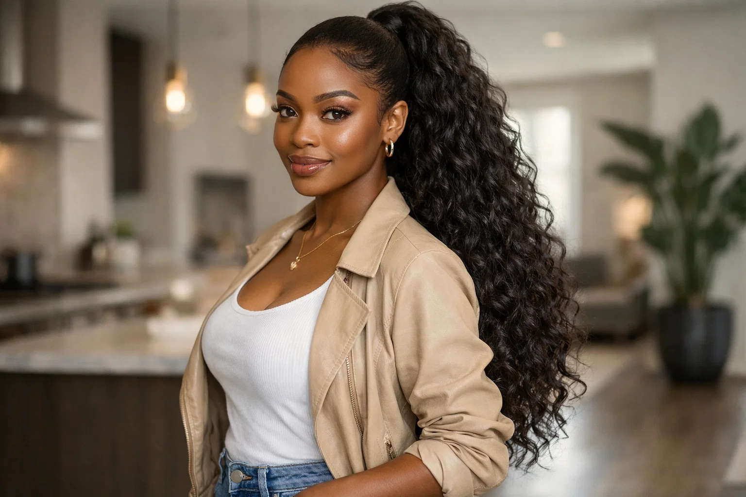 Drawstring Ponytail with Extensions