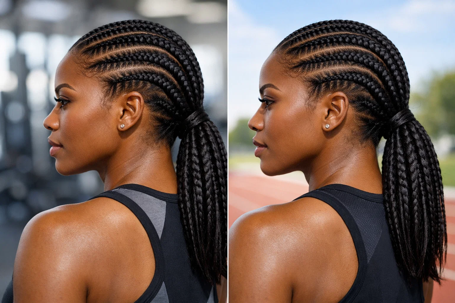 Cornrow Braided Ponytail